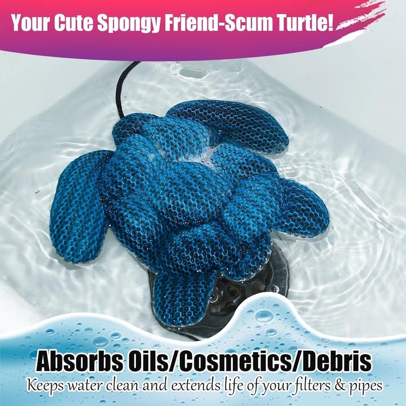 A ANSLCA ANSLCA Hot Tub Scum Absorber, Scum Turtle Hot Tub Cleaner Hot Tub Sponges to Soak up Oils- Must Have Hot Tub Accessories for Adults Hot Tub Scum Sponge- Keeps Your Hot Tub Water Clean and Clear - Image 5